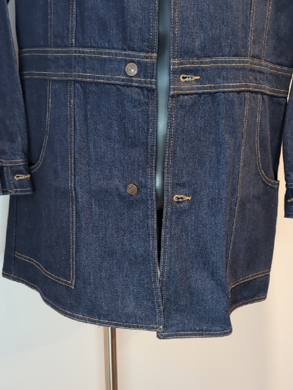 Levi's Vintage Clothing Safari Jacket Car Coat 70's Jeans Denim - Picture 4 of 16